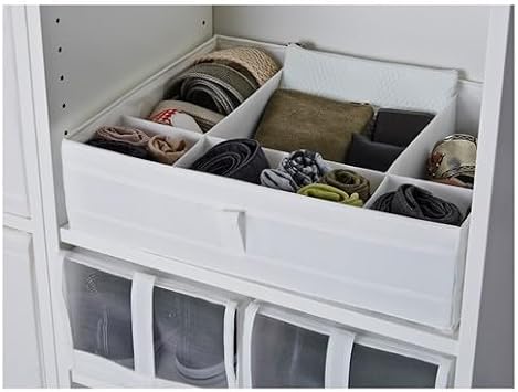 IKEA Drawer Inside Organizer Box with Compartment-Folding MeridianDukkan 44x34x11 Cm Jewelry-Belt Layout Box