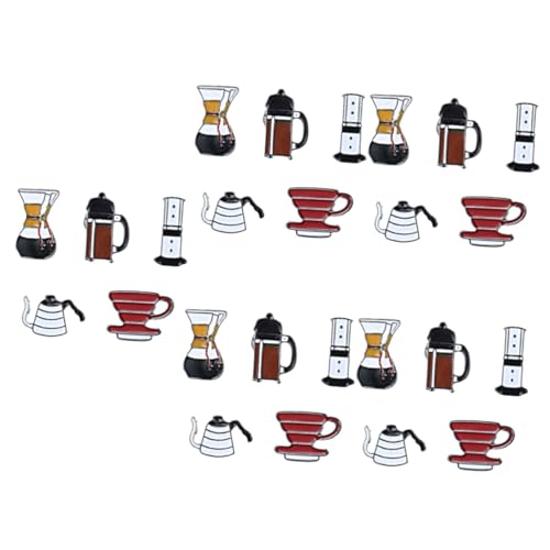 Badges épinglette de vêtements café et broche en alliage esthétique