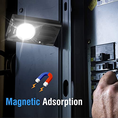 BORUIT V7 LED Mini Flashlight High Lumens Small Powerful EDC Keychain Flash Light with Red UV Light,USB-C Rechargeable Pocket Flashlights with Clip,10 Modes,IPX5 Waterproof,Magnet(Black)