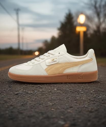 Image of PUMA Unisex-Adult Palermo Lth Alpine Snow-Desert Dust-Gum Sneaker - 13 UK (39646413)