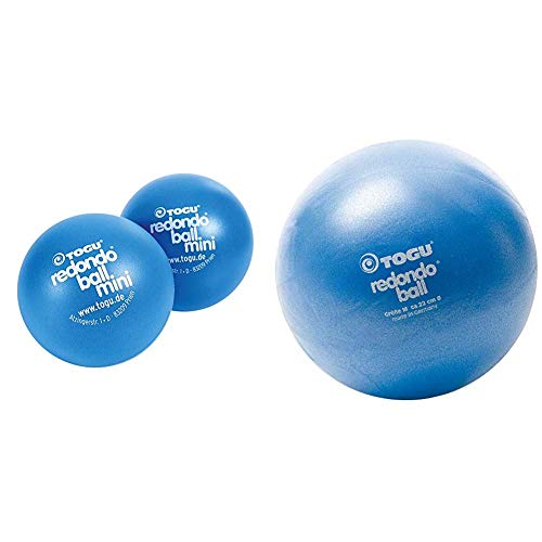 Togu Redondo Mini 2er-Set (Das Original) & Redondo Ball 22 cm Gymnastikball Pilatesball, blau