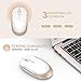 Wireless Keyboard and Mouse, Jelly Comb 2.4G Slim Compact Quiet Small Keyboard and Mouse Combo for Windows, Laptop, PC, Notebook-White and Gold