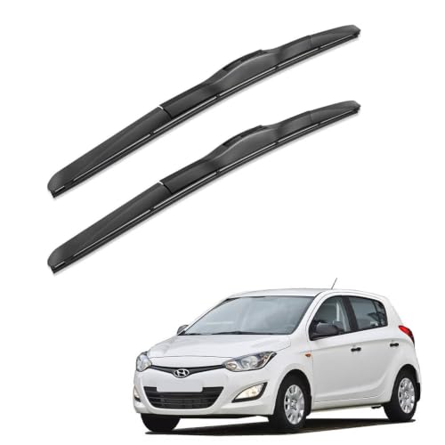 Image of Oshotto Frameless (O.E.M Type) Wiper Blades Compatible with Hyundai i20 (2020-2026) (24 inch / 16 inch)
