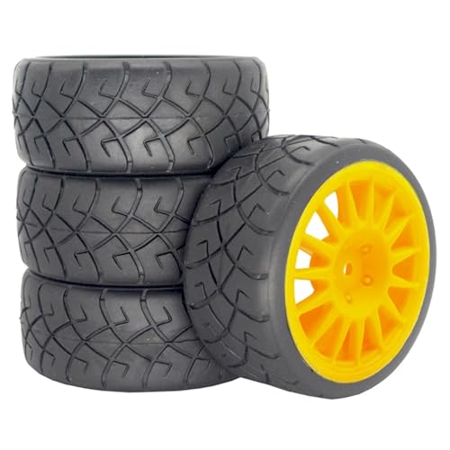 RC�N���[���[�p�A�b�v�O���[�h�p�[�c For Tamiya XV01 XV02 For TT01 TT02 PTG-2 For Hyundai I20 94123 1/10 RC �J�[���i�S���^�C���z�C�[���^�C�� WRC �����[�p���[�X(Yellow,60