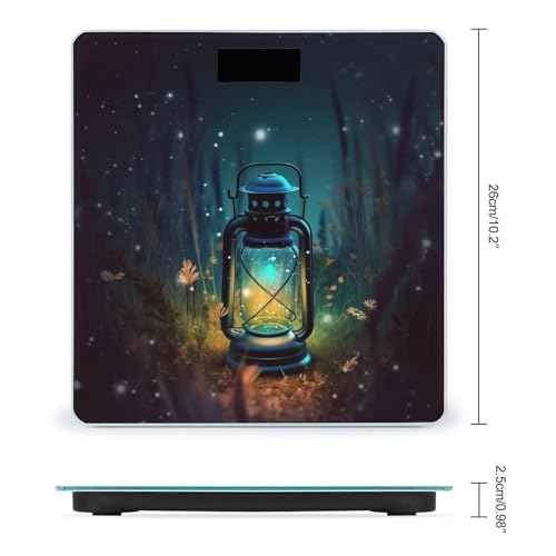 Báscula digital de baño con vidrio templado y pantalla LCD miniatura 2