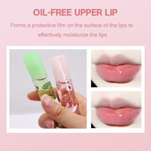 5. Bild von KUIRUNRX® Roll On Glitter Lipgloss, Farblos Durchsichtig, Glitzer-Aufrollen, Obst Geschmack Feuchtigkeitsspendende Lippenstifte für Trockene Lippen (Fruity, 6pcs)