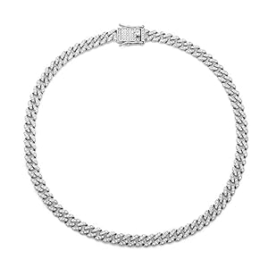 HIPBLING Cuban Link Chain for Women Diamond Miami Cuban Necklace 8mm 13mm Mens Iced Out Chain Hip Hop Rapper Jewelry Gift for Men Women