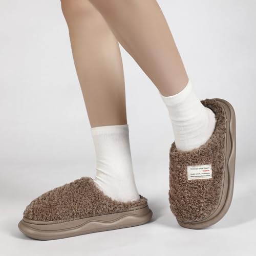 Slippers for Women Men, Memory Foam Slippers for Women, Soft Thick Fuzzy Bedroom House Shoes Indoor Outdoor3