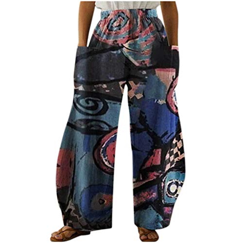 Yivise - Pantaloni da donna con stampa casual