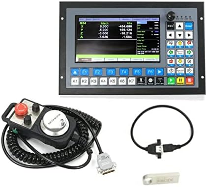 CNCTOPBAOS 5 Axis DDCS Expert CNC Controller System Offline Stand Alone Stepper Motor Driver Motion Control 1000KHz PLC+5 Axis Handwheel MPG Emergency Stop for CNC Router Milling Engraving Machine