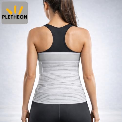 Image of PLETHEON 3 In 1 Postpartum Belly Band Post Pregnancy Abdominal Belt For Women After Birth Belly /Waist /Pelvis Wrap Postnatal Shapewear, (Fit from 30 Inch to 46 Inches of waist) (White)