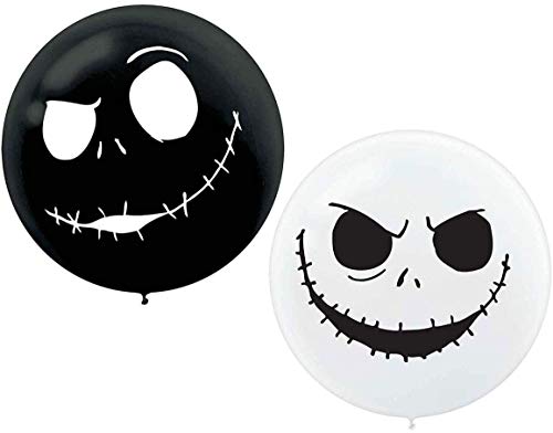 Ballons géants l'Étrange Noël de Monsieur Jack Amscan en latex multicolore 61 cm x4