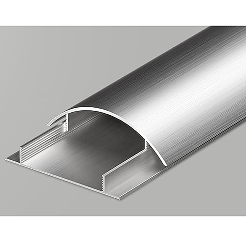 Canaleta para cables de aleación de aluminio, 100 cm (39,4 pulgadas), blanca, ancho 58 mm, para ocultar cables Ethernet y eléctricos en pared o suelo miniatura 7