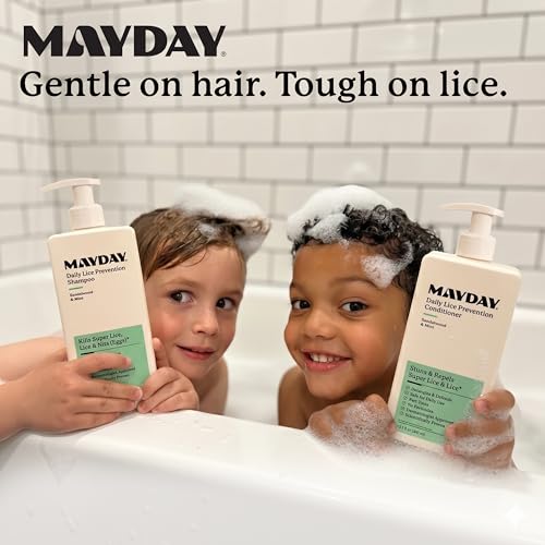 Image of MAYDAY Daily Lice Routine, 12oz Shampoo & Conditioner, Sandalwood & Mint
