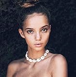 Material: Muschel. M-G-X Zarte Damen Halsketten Bohemian Shell String Choker Halsketten Kette Link Halsketten Süß 9 h