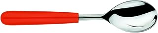 Alessi AGV28/7 R all-Time Cucchiaino da tè in Acciaio Inossidabile 18/10 Lucido con Manico in Resina Termoplastica, Rosso, Set da 6