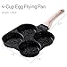 CAROTE Egg Pan Omelette Pan, 4-Cup Nonstick Granite Omelette Skillet - Pancake Pan and Healthy Egg Cooker Suitable for Gas Stove & Induction Cookware, Black