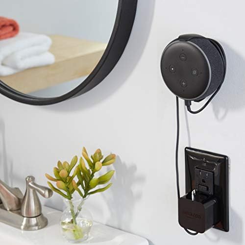 Made for Amazon" Mount for Echo Dot (3rd Gen)  Installs in Minutes with Included 3M Strips Or Screws - White