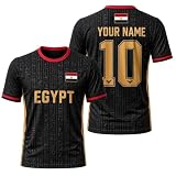 HIVICHI Egypt Soccer Jersey Customized for Men Women Kid, Black