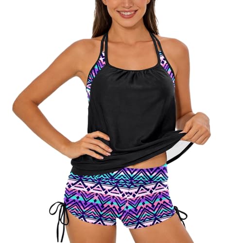 Tankini culotte gainante ventre plat pour dissimuler les rondeurs avec style