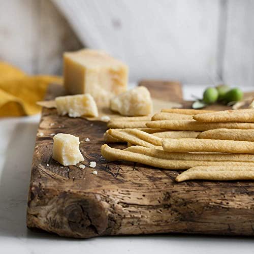 Handmade Artisan Grissini (Breadsticks) 1.7 Lbs | Made In Italy | 0.45 Lbs Per Flavour (Parmigiano, Olive Oil, Onion, Erbazzone) | Emilia Food Love Selected With Love In Italy #TOP5
