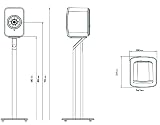 KEF S1 podstawa do głośników aktywnych LSX i LSX II (para), biel mineralna biały