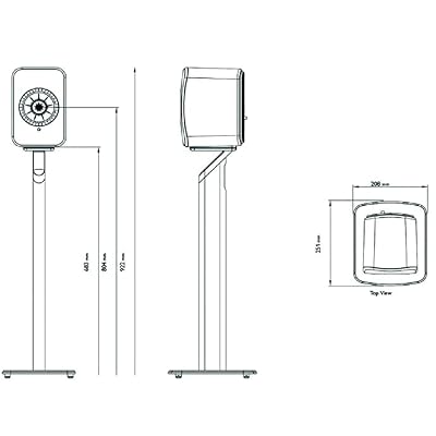 حامل أرضي Kef S1 - Lsx I - Ii باللون الرمادي - مزدوج