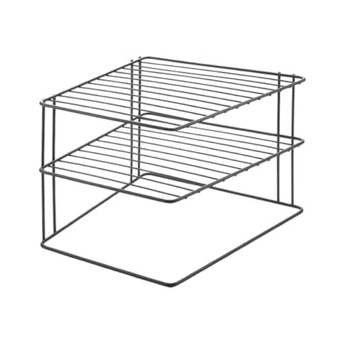 Metaltex Armoire d'angle Palio Lava à 2 niveaux 25x25x19cm TouchTherm, noir, 3 PIANI