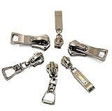 6 Pcs Zipper Repair Kit Only for Metal Teeth - Metal Zipper Pull Replacement Slider Kit with no Inst