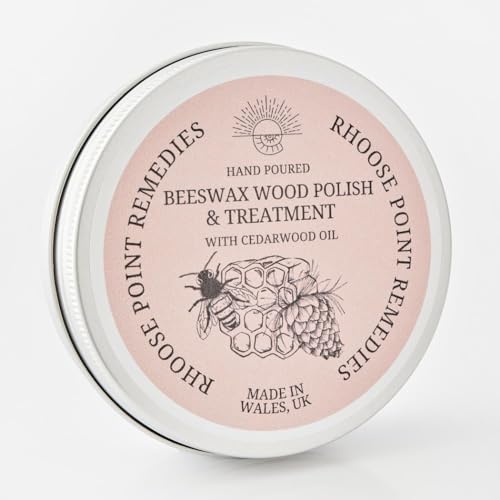 Beeswax Wood Polish with Cedarwood Essential Oil - 100ml - Natural Wood Wax, Enhances the Natural Beauty of All Types of Wood, Cleans, Seals & Protects for a Perfect Finish