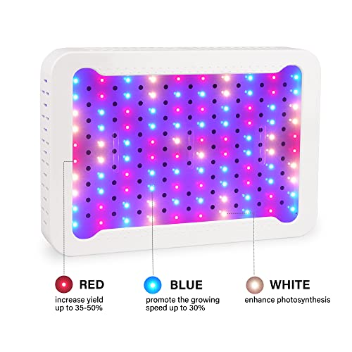 Image of Beelux 1000w LED Grow Light for Indoor Plants Full Spectrum, Upgrade Dual Chips and Dual Switch Plant Grow Lights for Seed Starting Veg and Flower Greenhouse (Actual Power 100W=1000W HPS)