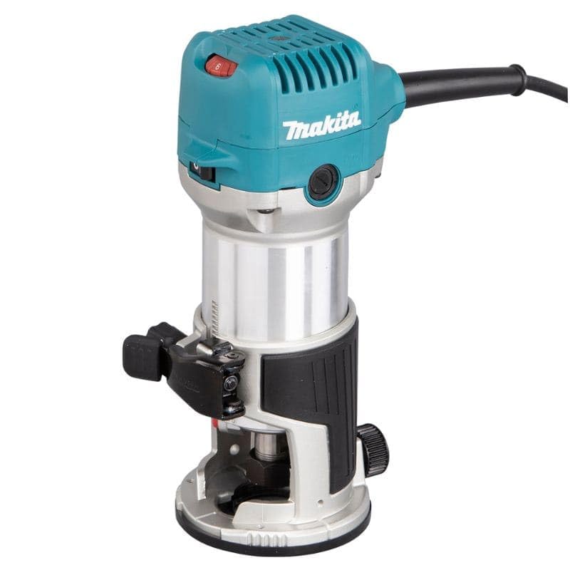 Makita RT0702CJ - Fresa y fresadora superior (710 W, aluminio, base de inmersión, pinza Ø 8 o 6 mm) en maletín Makpac