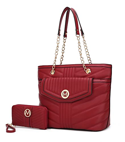 Image of MKF Collection Women Tote Bags Wristlet Wallet Large Designer Handbag Shoulder Bag Top-handle Big Satchel Hobo 2pcs Purse Set