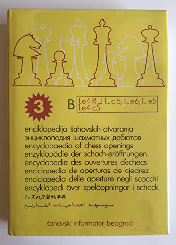Encyclopedia of Chess Openings 3, B (German and... [German] 8672970322 Book Cover