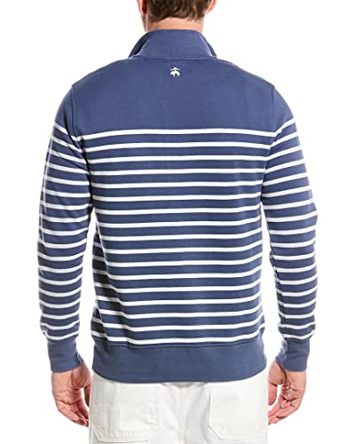 Brooks Brothers Men's Mariner Long Sleeve Stripe Half-Zip, Blue/White, XX-Large2