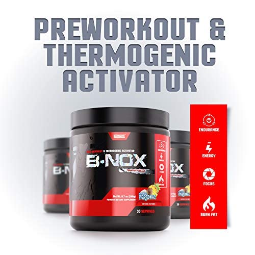 Betancourt Nutrition B-Nox Pre Workout Thermogenic Activator | L-Carnitine, Beta Alanine | Endurance & Lean Muscle Gains | 30 Servings (Tropical Paradise) #TOP5
