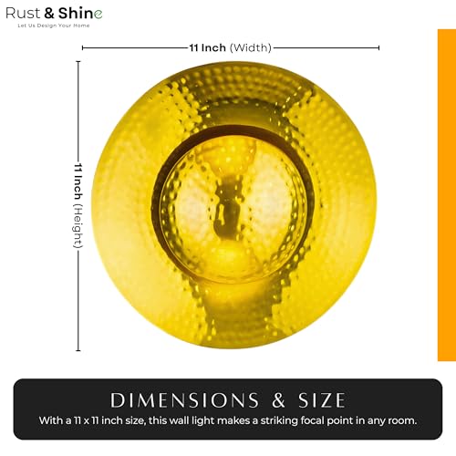 Image of Rust & Shine Decorative Wall Light for Living Room & Bedroom, Modern Wall Lamp for Home Decoration, Wall Mounted Lighting Fixture, Bedside Wall Light, Indoor Fancy Wall Lights for Room
