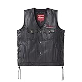 Indian Motorcycle Men's Western Vest, Black,Black,XL