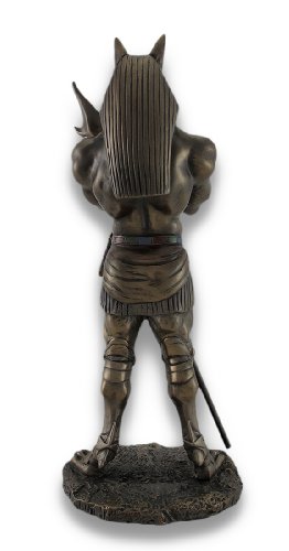 Estatua de Anubis Egipcio de Resina con Acabado Bronce miniatura 3