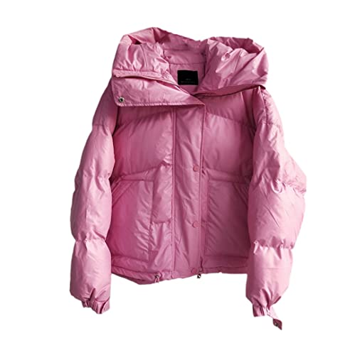Veste d'hiver à capuche rose femme pour stopper le froid facilement
