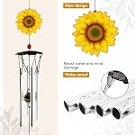 Wind Chimes for Outside Sunflower Wind Chimes Outdoor Home Patio Garden Decor Windchimes Outdoors Gift Ideas for Women Mom Grandma Sisters