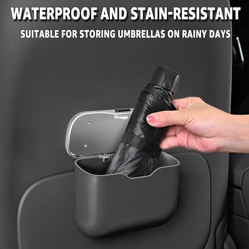 Cubo de basura para automóvil HOLDCY negro universal e impermeable 6