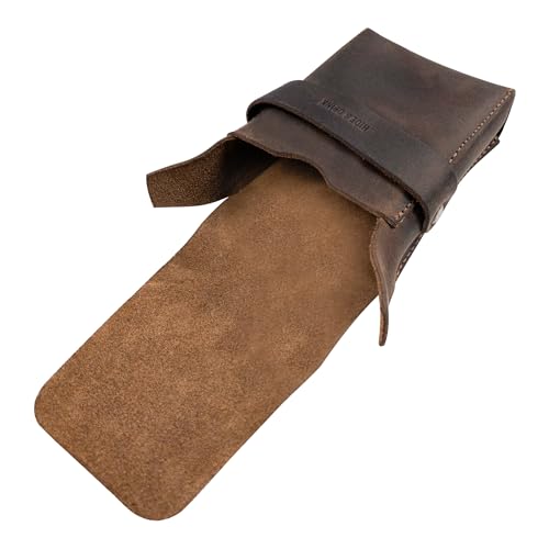 Image of Hide & Drink, Classic Case for Playing Cards (Not Included) Secure Storage, Playing Deck Holder, Travel Accessory, Full Grain Leather, Handmade, Bourbon Brown