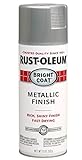 Rust-Oleum 7715830-6PK Stops Rust Bright Coat Metallic Spray Paint, 6 Pack, Aluminum, 66 Ounce