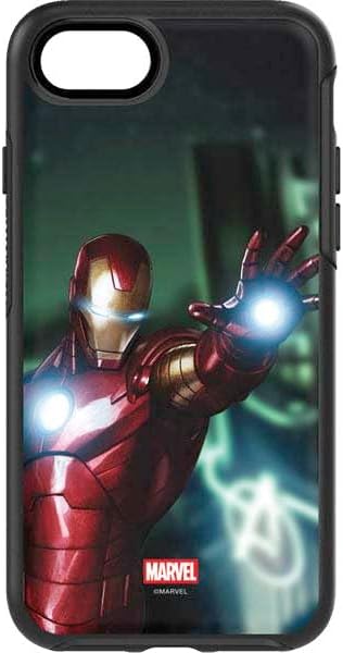 Skinit Decal Phone Skin Compatible with OtterBox Symmetry iPhone 7 - Officially Licensed Marvel Avengers Assemble Iron Man Design