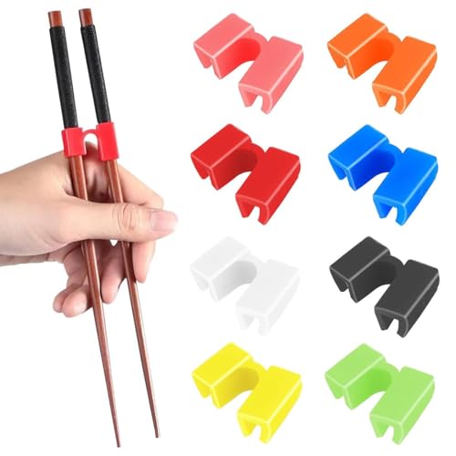 COYUN 8 Pcs Supporto per Bacchette, Allenatore per Bacchette, Supporto Allenatore per Bacchette, Allenamento Bacchette in Plastica per Adulti e Bambini per Imparare e Allenare, Principianti o Studenti