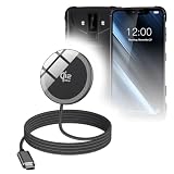 BoxWave Cables & Adapters Compatible with Doogee S90C - MagnetoDisc Qi2 Wireless Charger (25W), Circular Magnet Desktop Travel Disc - Jet Black