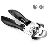 Can Opener, Professional 4in1 Stainless Steel Heavy Duty Ultra Sharp & Safe Manual Can Opener with Ultra Sharp Cutting Great for Seniors