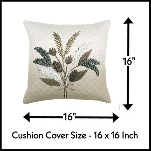 Image of BLUEDOT Home Decorative Floral Printed Cushion Covers Set of 5 (16x16 inches), Multicolor-CC19