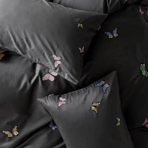 CASA FAB 枕カバー ピローケース 2枚セット 長繊維綿100% 高級コットンサテン織り 光沢があり肌触りの良い刺繍 高密度生地300本 通気性・吸湿性・毛羽だちにくい シルクのような肌触り 高級で贅沢な無地スタイル 2枚セット 63X43CM